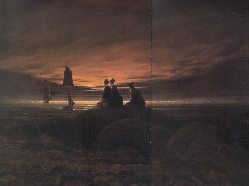 Caspar David Friedrich coucher de soleil sur la mer china oil painting image